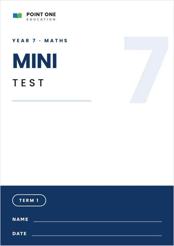 Secondary Maths Mini Test cover